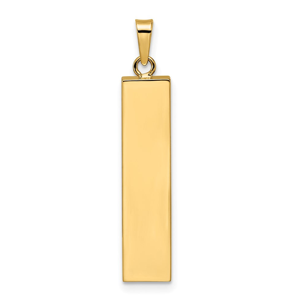 FJC Finejewelers 14 kt Two Tone Gold Polished Hollow Mezuzah with Star of David and Torah Charm 33 x 6 mm