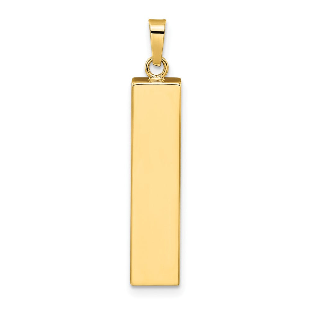 FJC Finejewelers 14 kt Two Tone Gold Polished Hollow Mezuzah with Star of David and Chai Charm 32 x 6 mm