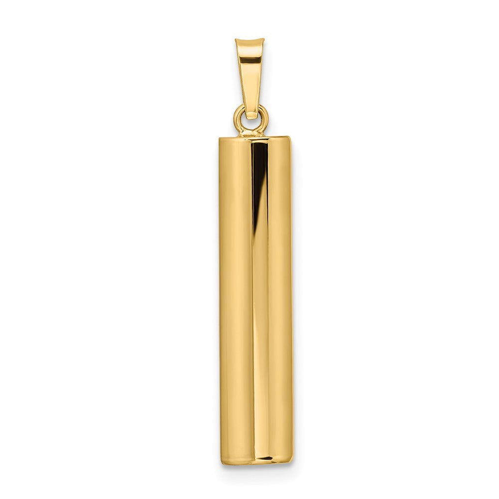 FJC Finejewelers 14 kt Yellow Gold Polished Hollow Mezuzah with Star of David Charm 32 x 5 mm
