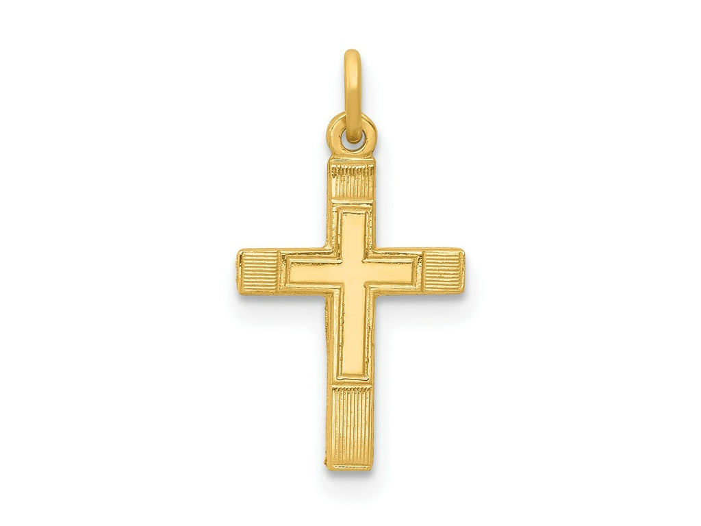 FJC Finejewelers 14 kt Yellow Gold Small Cross Charm 19 x 10 mm
