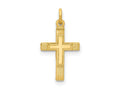 FJC Finejewelers 14 kt Yellow Gold Small Cross Charm 19 x 10 mm