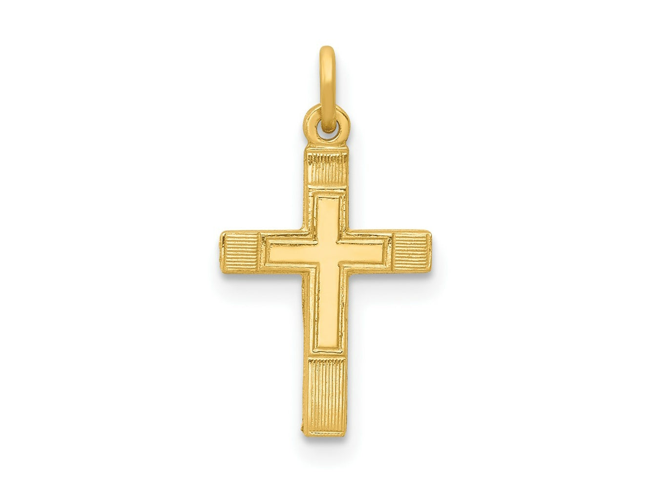 FJC Finejewelers 14 kt Yellow Gold Small Cross Charm 19 x 10 mm