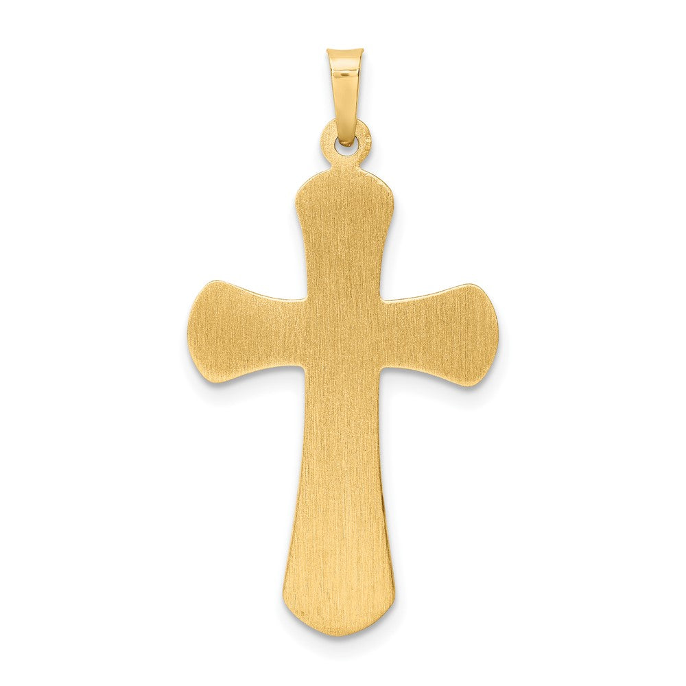 FJC Finejewelers 14 kt Two Tone Gold and White Rhodium Hollow INRI Crucifix Charm 35 x 19 mm
