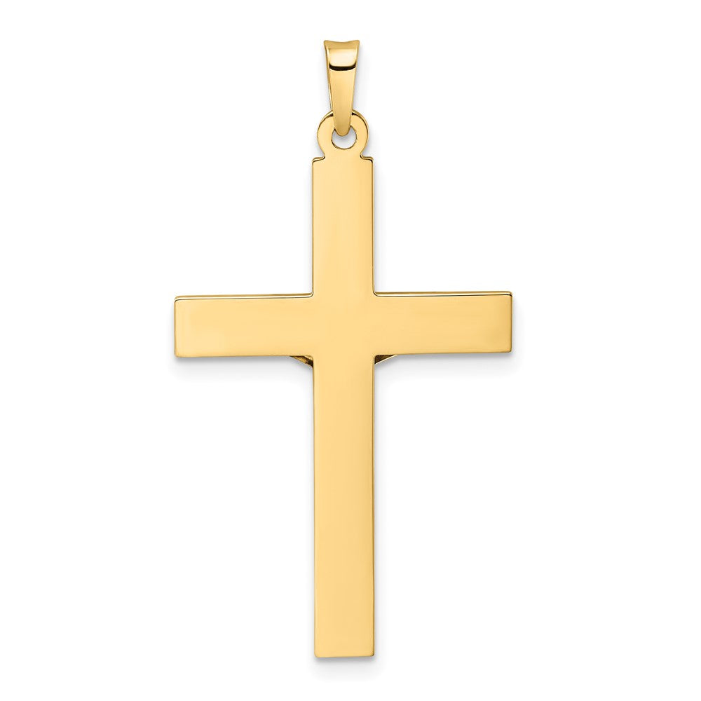 FJC Finejewelers 14 kt Two Tone Gold Polished Solid INRI Crucifix Charm 39 x 21 mm