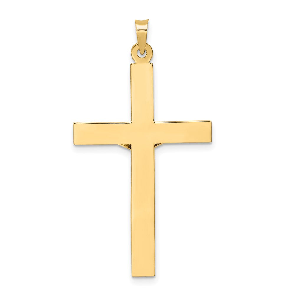 FJC Finejewelers 14 kt Two Tone Gold Polished Solid INRI Crucifix Charm 42 x 23 mm