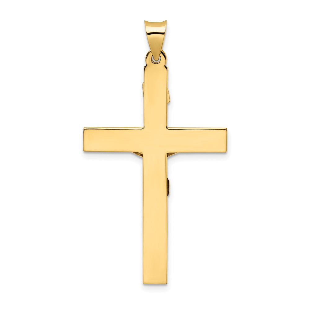 FJC Finejewelers 14 kt Two Tone Gold Polished Solid INRI Crucifix Charm 47 x 26 mm