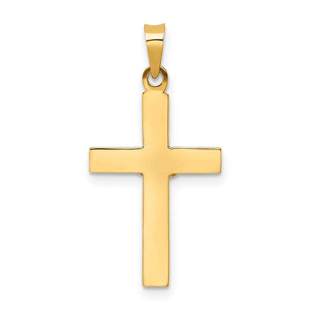 FJC Finejewelers 14 kt Two Tone Gold Polished Solid INRI Crucifix Charm 27 x 14 mm