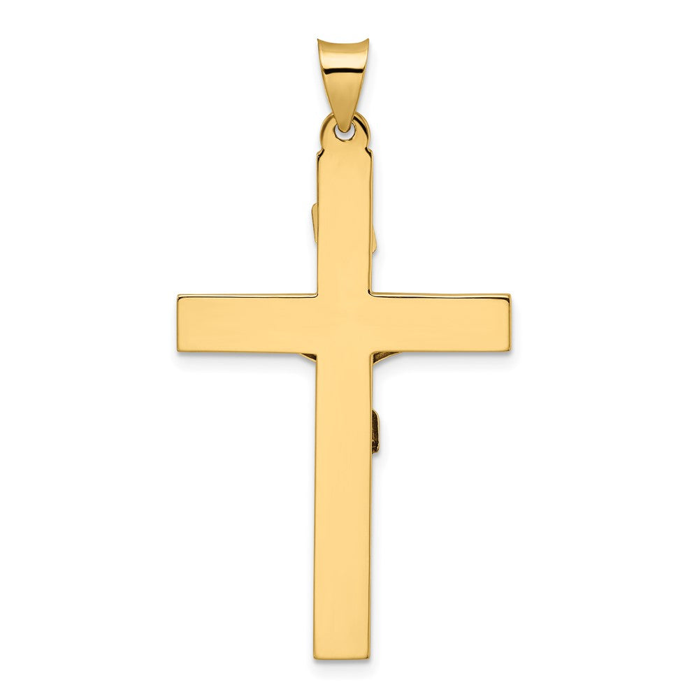 FJC Finejewelers 14 kt Two Tone Gold Polished Solid INRI Curcifix Cross Charm 48 x 26 mm