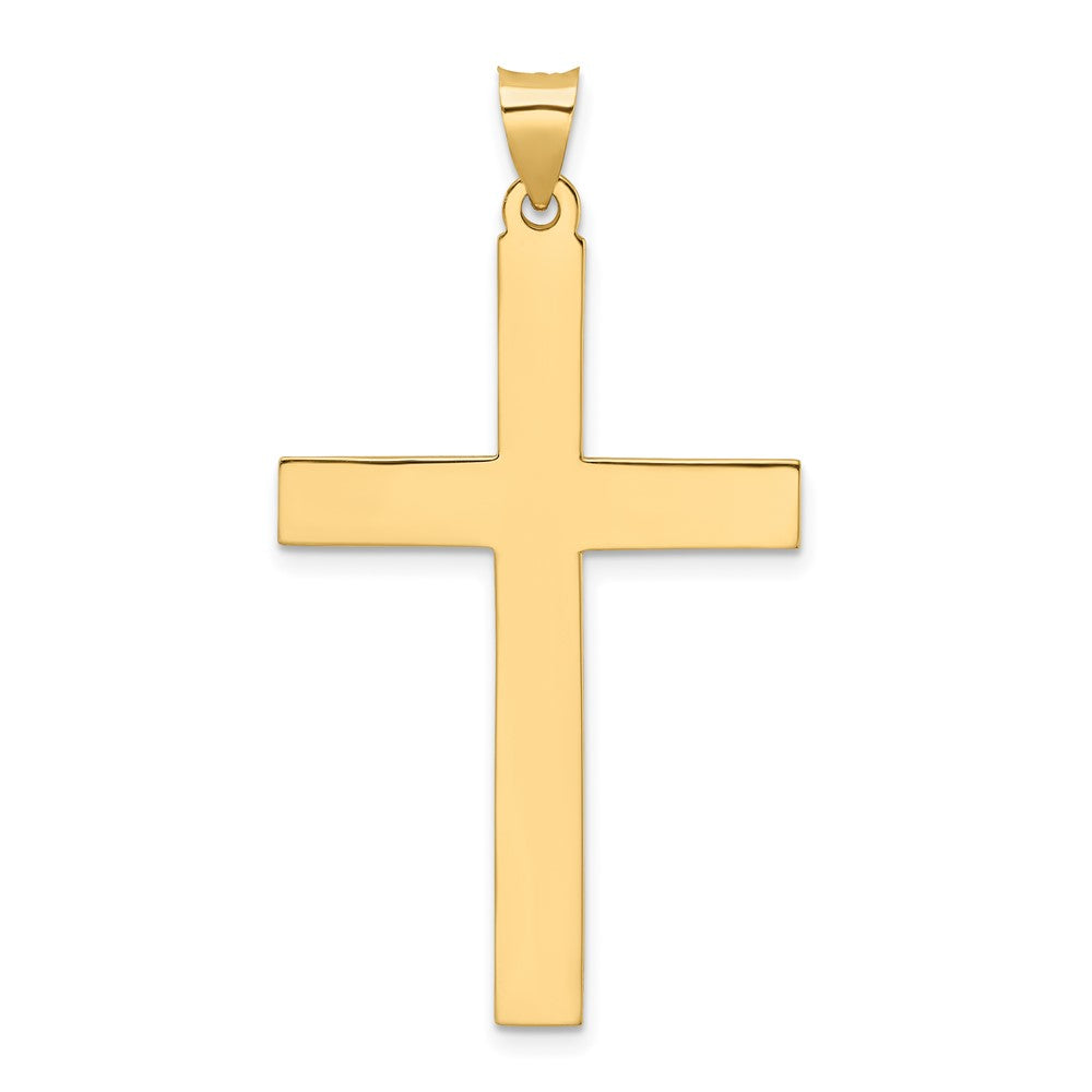 FJC Finejewelers 14 kt Yellow Gold Polished Solid Cross Charm 47 x 26 mm