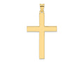 FJC Finejewelers 14 kt Yellow Gold Polished Solid Cross Charm 47 x 26 mm