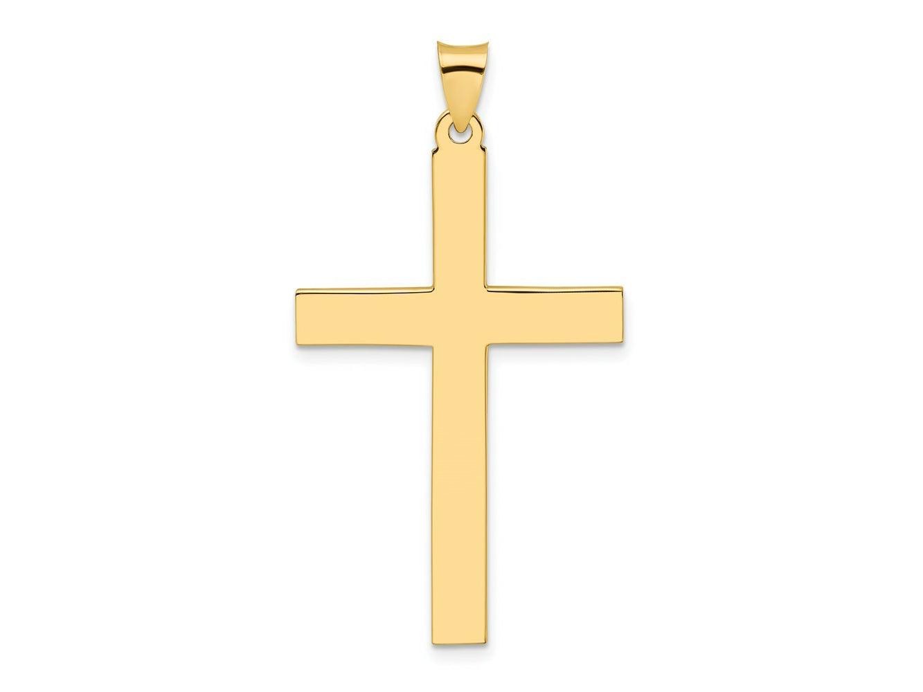 FJC Finejewelers 14 kt Yellow Gold Polished Solid Cross Charm 47 x 26 mm