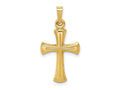 FJC Finejewelers 14 kt Yellow Gold Hollow Cross Charm 27 x 14 mm