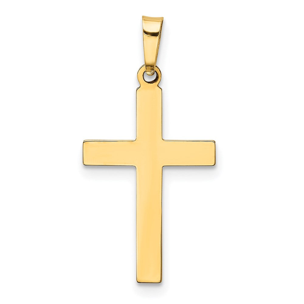 FJC Finejewelers 14 kt Yellow Gold Hollow Cross Charm 28 x 9 mm