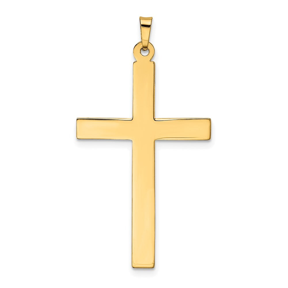 FJC Finejewelers 14 kt Yellow Gold Hollow Cross Charm 44 x 23 mm