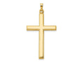 FJC Finejewelers 14 kt Yellow Gold Hollow Cross Charm 44 x 23 mm