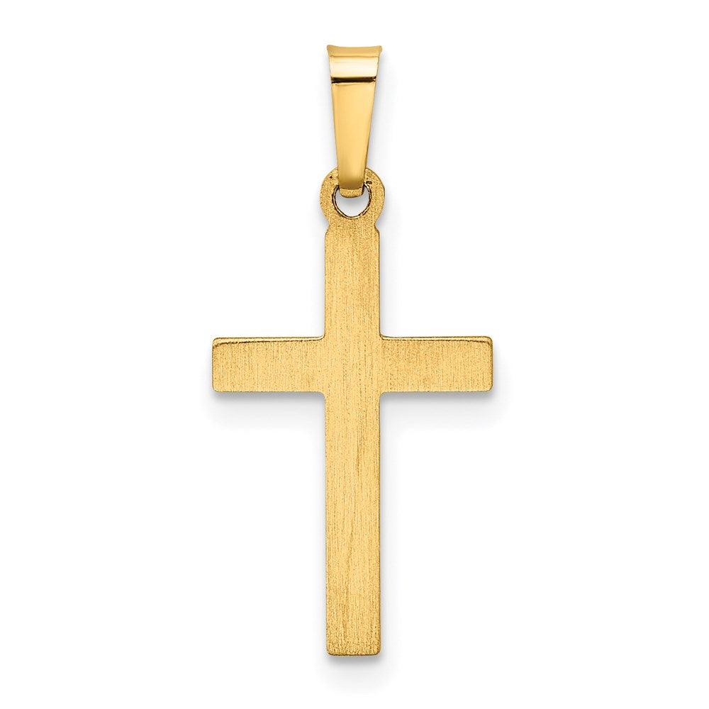 FJC Finejewelers 14 kt Yellow Gold Hollow Cross Charm 22 x 10 mm
