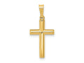 FJC Finejewelers 14 kt Yellow Gold Hollow Cross Charm 22 x 10 mm