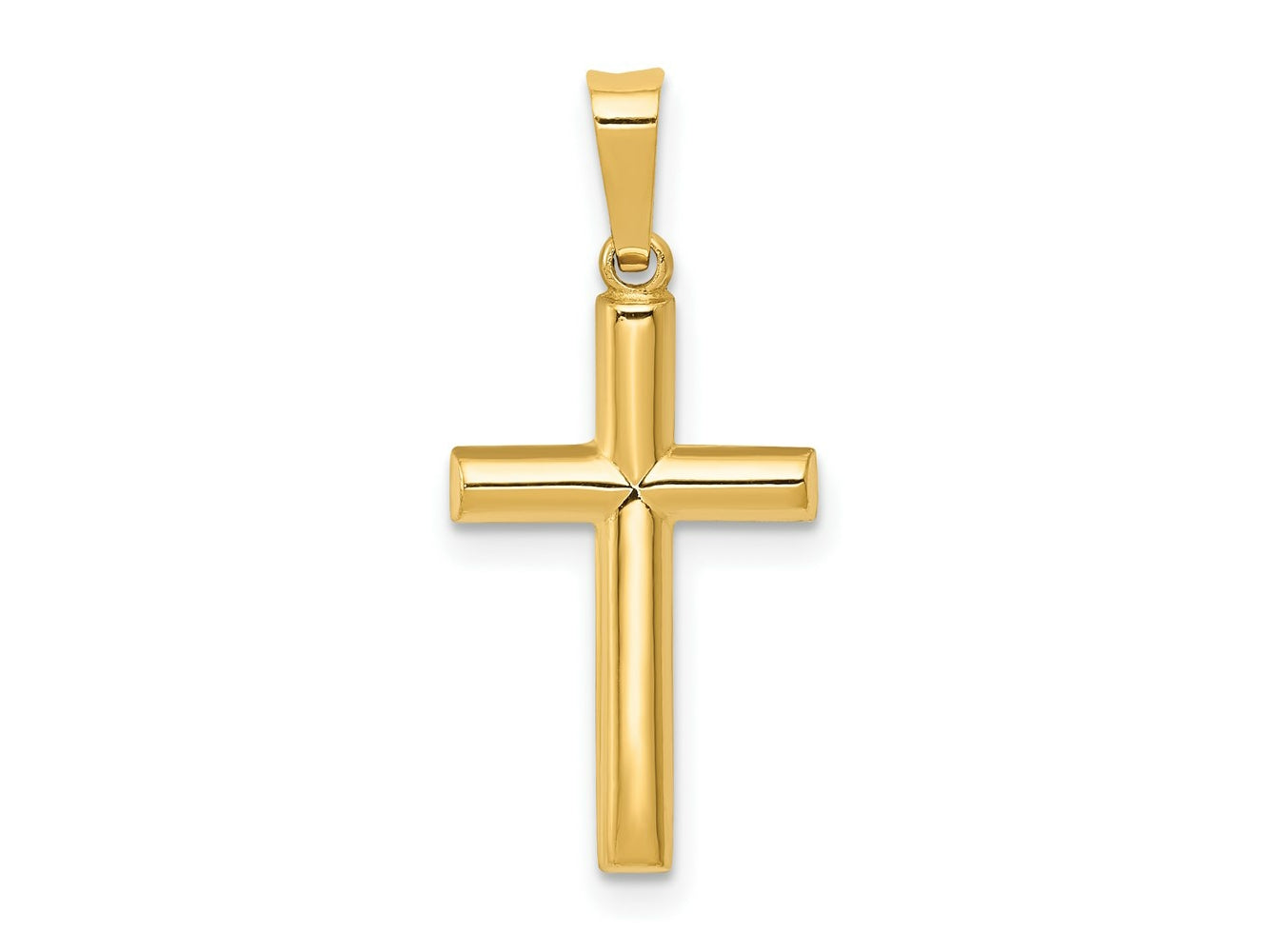 FJC Finejewelers 14 kt Yellow Gold Hollow Cross Charm 22 x 10 mm