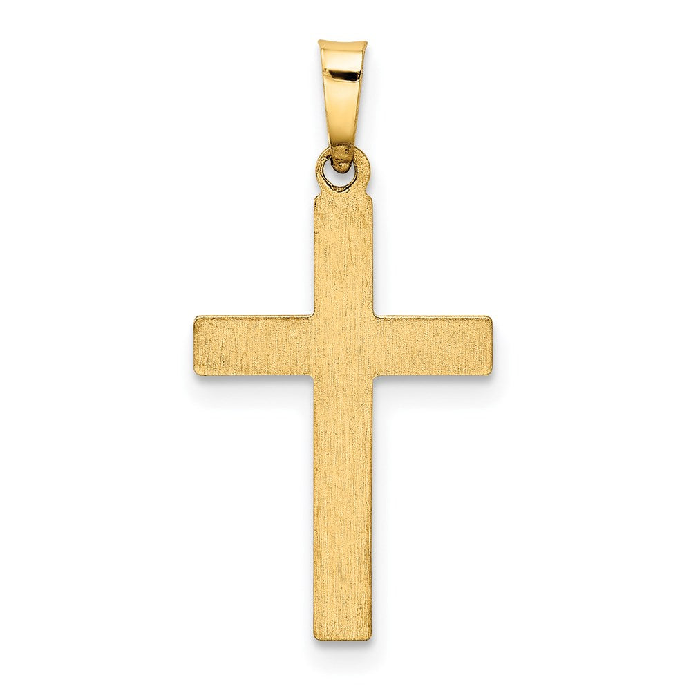 FJC Finejewelers 14 kt Yellow Gold Hollow Cross Charm 25 x 13 mm
