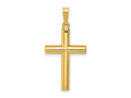 FJC Finejewelers 14 kt Yellow Gold Hollow Cross Charm 25 x 13 mm