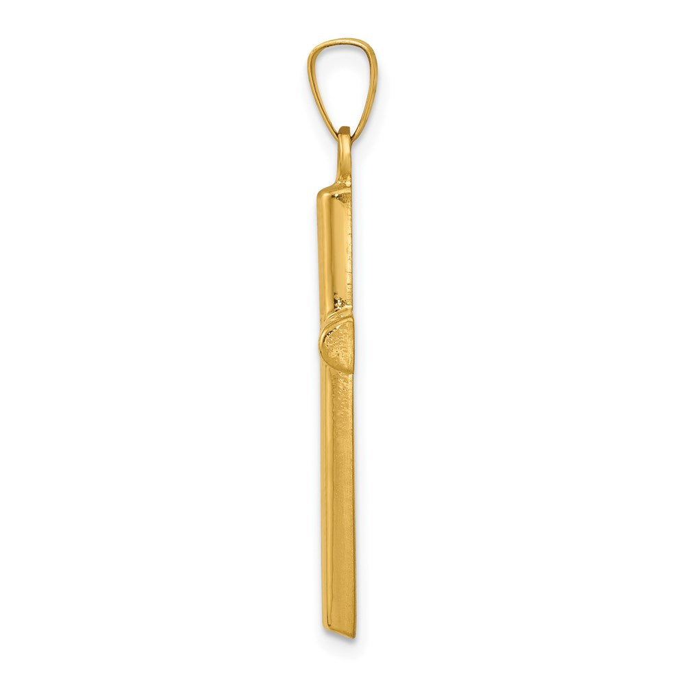 FJC Finejewelers 14 kt Yellow Gold Hollow Cross Charm 30 x 15 mm