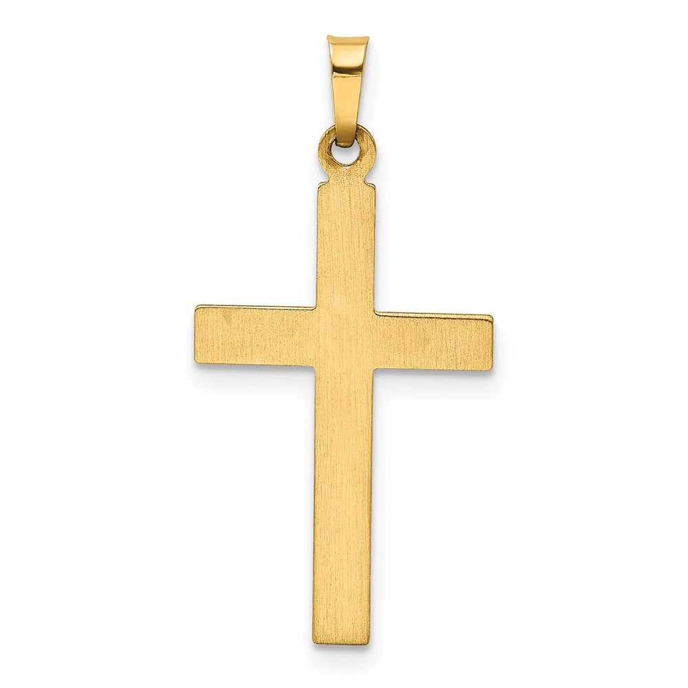FJC Finejewelers 14 kt Yellow Gold Hollow Cross Charm 30 x 15 mm