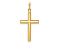 FJC Finejewelers 14 kt Yellow Gold Hollow Cross Charm 30 x 15 mm