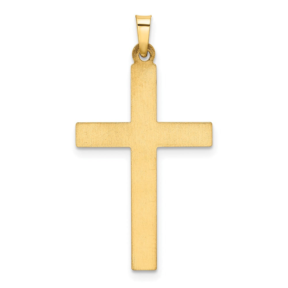 FJC Finejewelers 14 kt Yellow Gold Hollow Cross Charm 32 x 19 mm