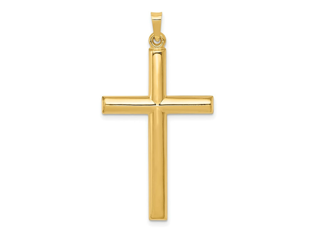 FJC Finejewelers 14 kt Yellow Gold Hollow Cross Charm 40 x 21 mm