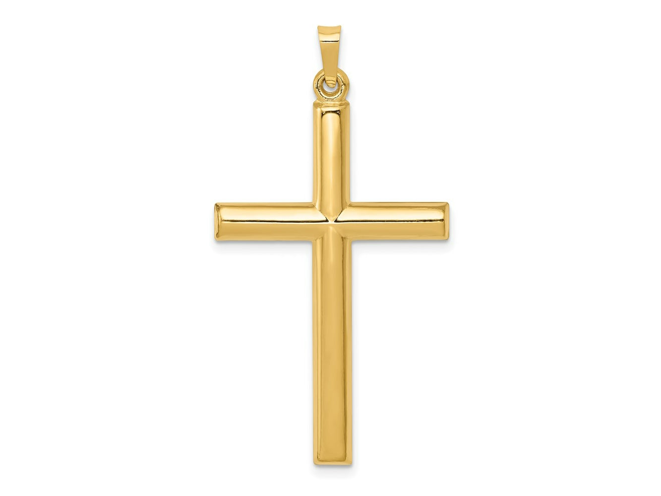 FJC Finejewelers 14 kt Yellow Gold Hollow Cross Charm 40 x 21 mm
