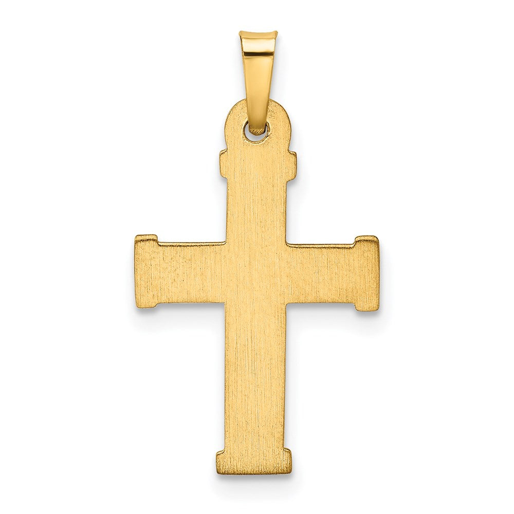 FJC Finejewelers 14 kt Yellow Gold Hollow Latin Cross Charm 27 x 15 mm
