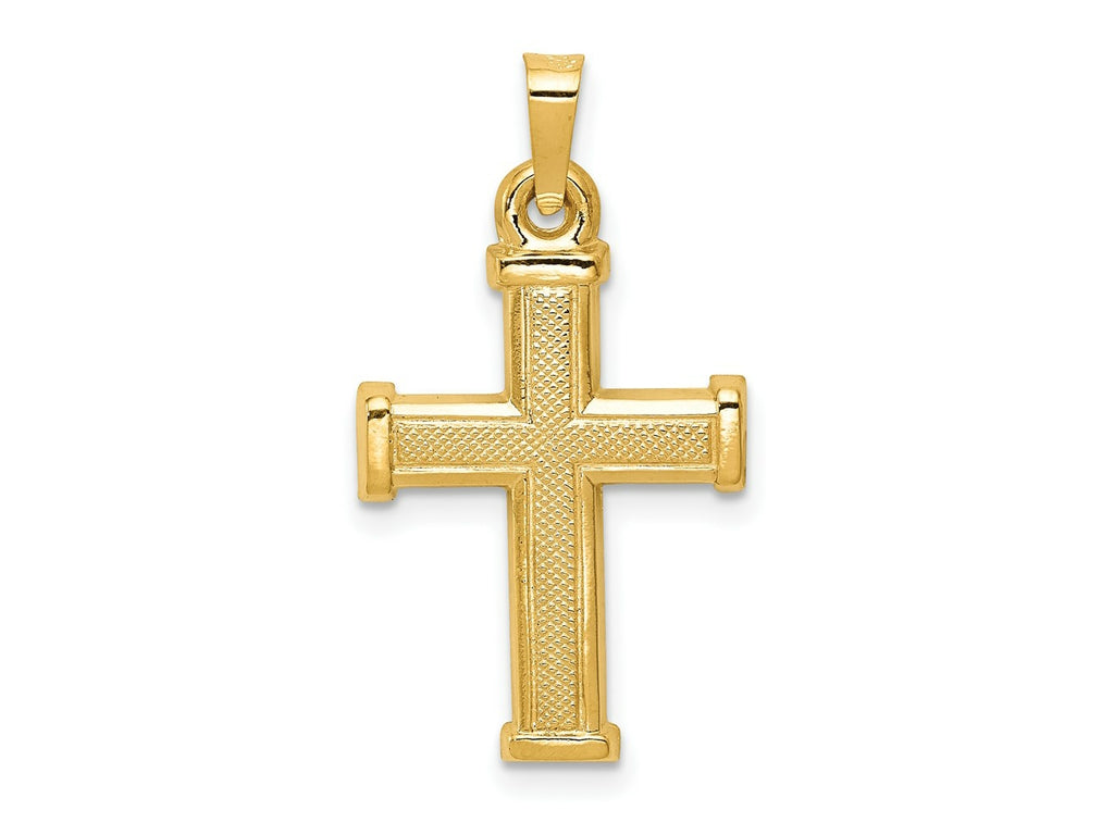 FJC Finejewelers 14 kt Yellow Gold Hollow Latin Cross Charm 27 x 15 mm