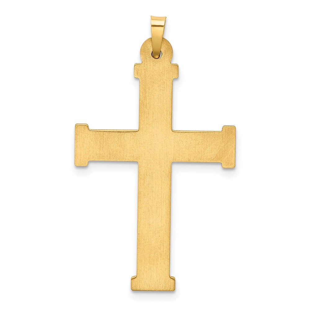 FJC Finejewelers 14 kt Yellow Gold Hollow Latin Cross Charm 40 x 23 mm
