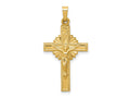 FJC Finejewelers 14 kt Yellow Gold INRI Hollow Crucifix Charm 33 x 17 mm
