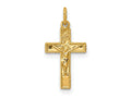 FJC Finejewelers 14 kt Yellow Gold INRI Crucifix Charm 19 x 10 mm
