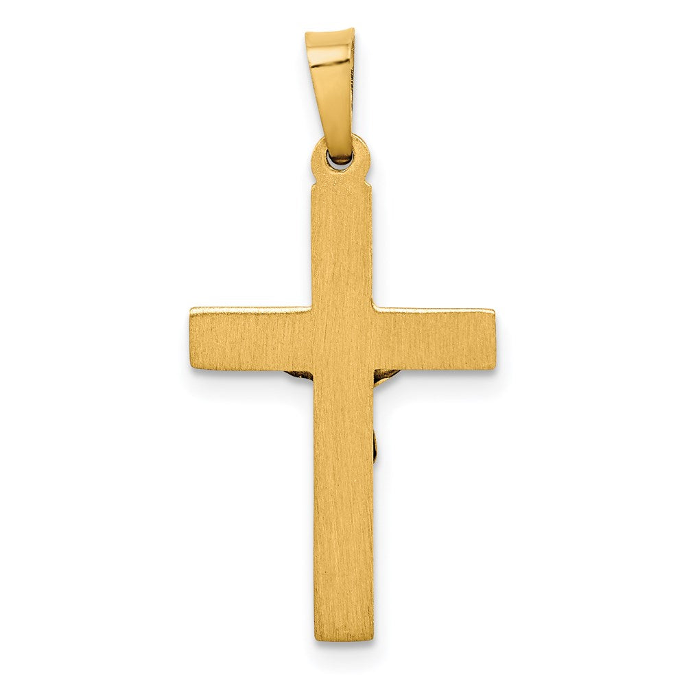 FJC Finejewelers 14 kt Two Tone Gold INRI Crucifix Charm 28 x 14 mm