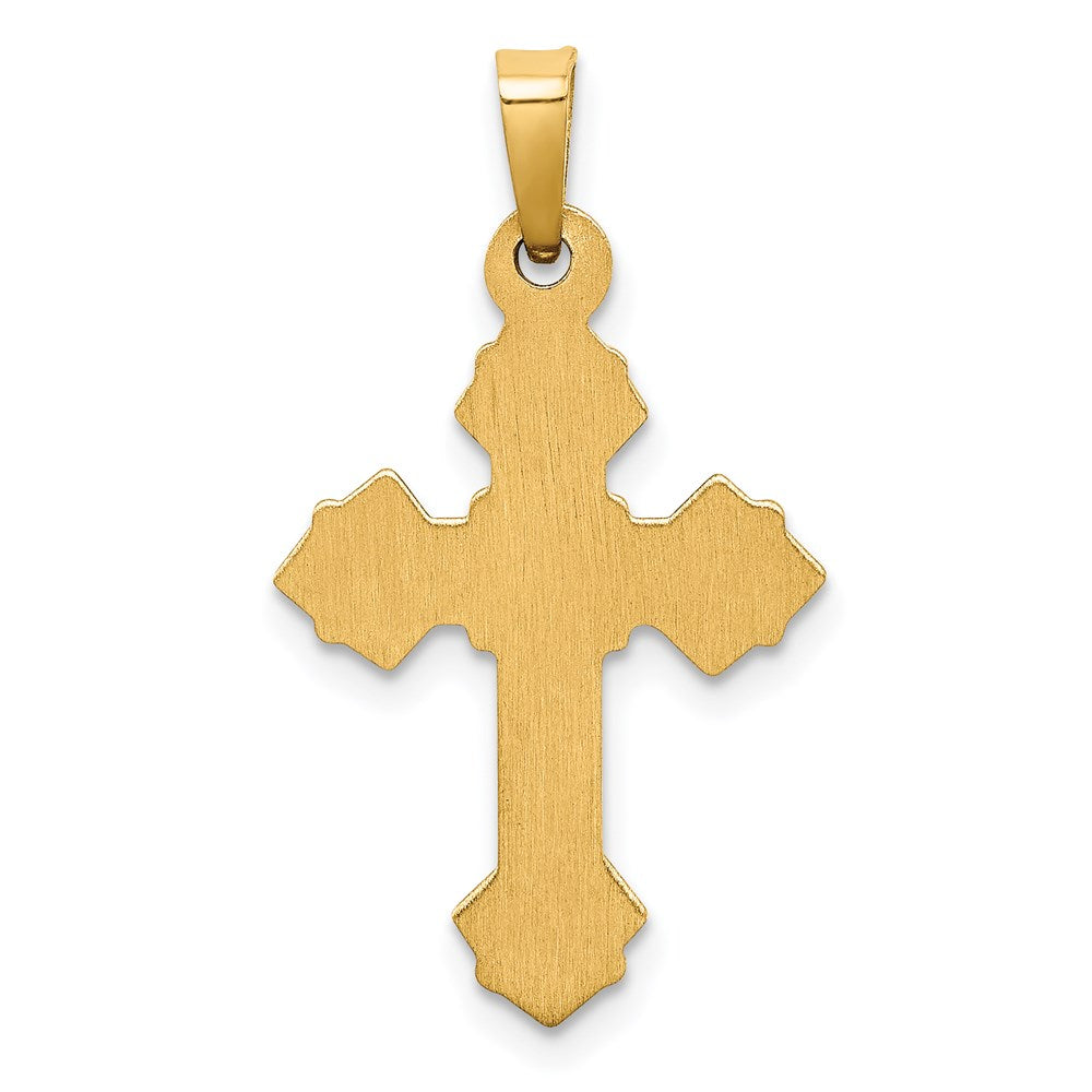 FJC Finejewelers 14 kt Two Tone Gold INRI Hollow Crucifix Charm 28 x 15 mm