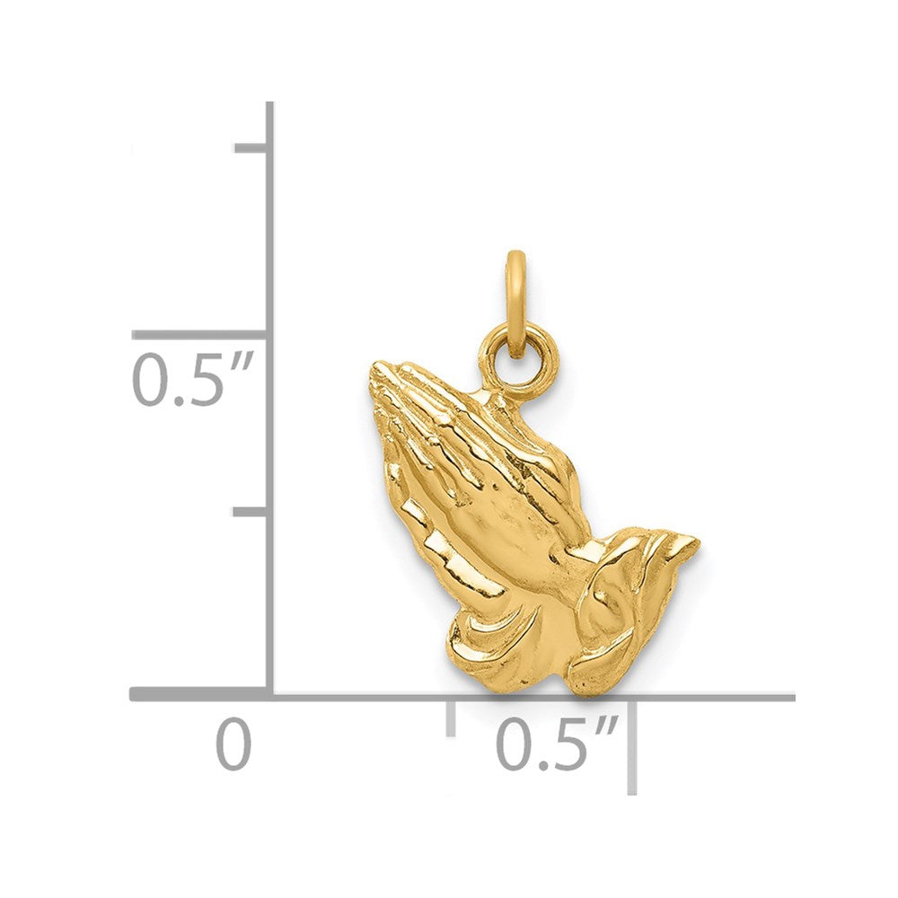 FJC Finejewelers 14 kt Yellow Gold Praying Hands Charm 17 x 12 mm