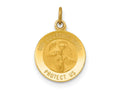 FJC Finejewelers 14 kt Yellow Gold Guardian Angel Medal Charm 17 x 11 mm
