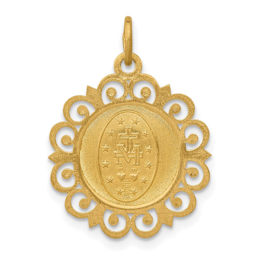 FJC Finejewelers 14 kt Yellow Gold Miraculous Medal Charm 23 x 19 mm
