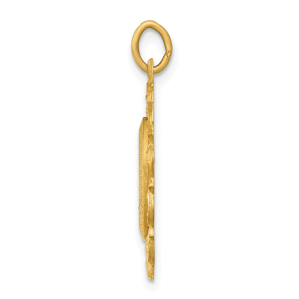 FJC Finejewelers 14 kt Yellow Gold Miraculous Medal Charm 26 x 15 mm