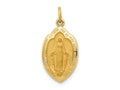 FJC Finejewelers 14 kt Yellow Gold Miraculous Medal Charm 24 x 12 mm