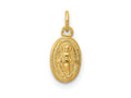 FJC Finejewelers 14 kt Yellow Gold Miraculous Medal Charm 14 x 7 mm