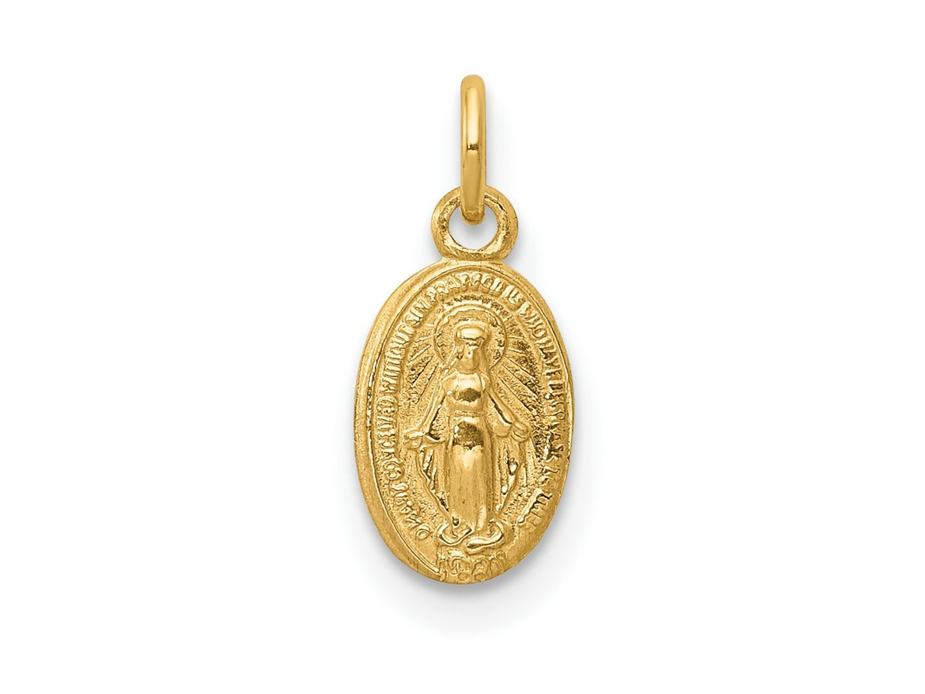 FJC Finejewelers 14 kt Yellow Gold Miraculous Medal Charm 14 x 7 mm