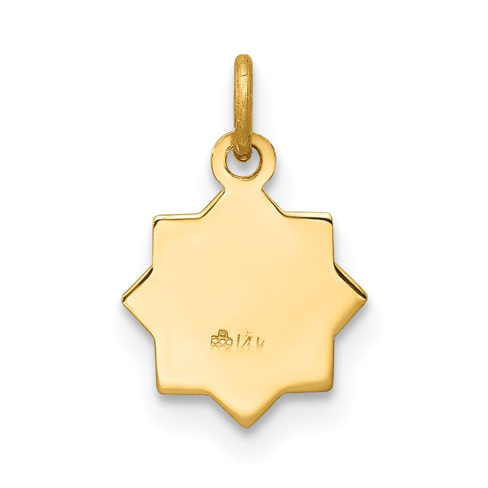 FJC Finejewelers 14 kt Yellow Gold Blessed Mary Charm 14 x 9 mm
