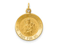 FJC Finejewelers 14 kt Yellow Gold Our Lady of Mount Carmel Medal Charm 20 x 15 mm