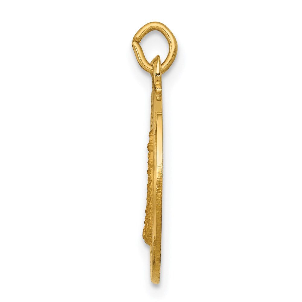 FJC Finejewelers 14 kt Yellow Gold Our Lady of Loreto Medal Charm 20 x 15 mm
