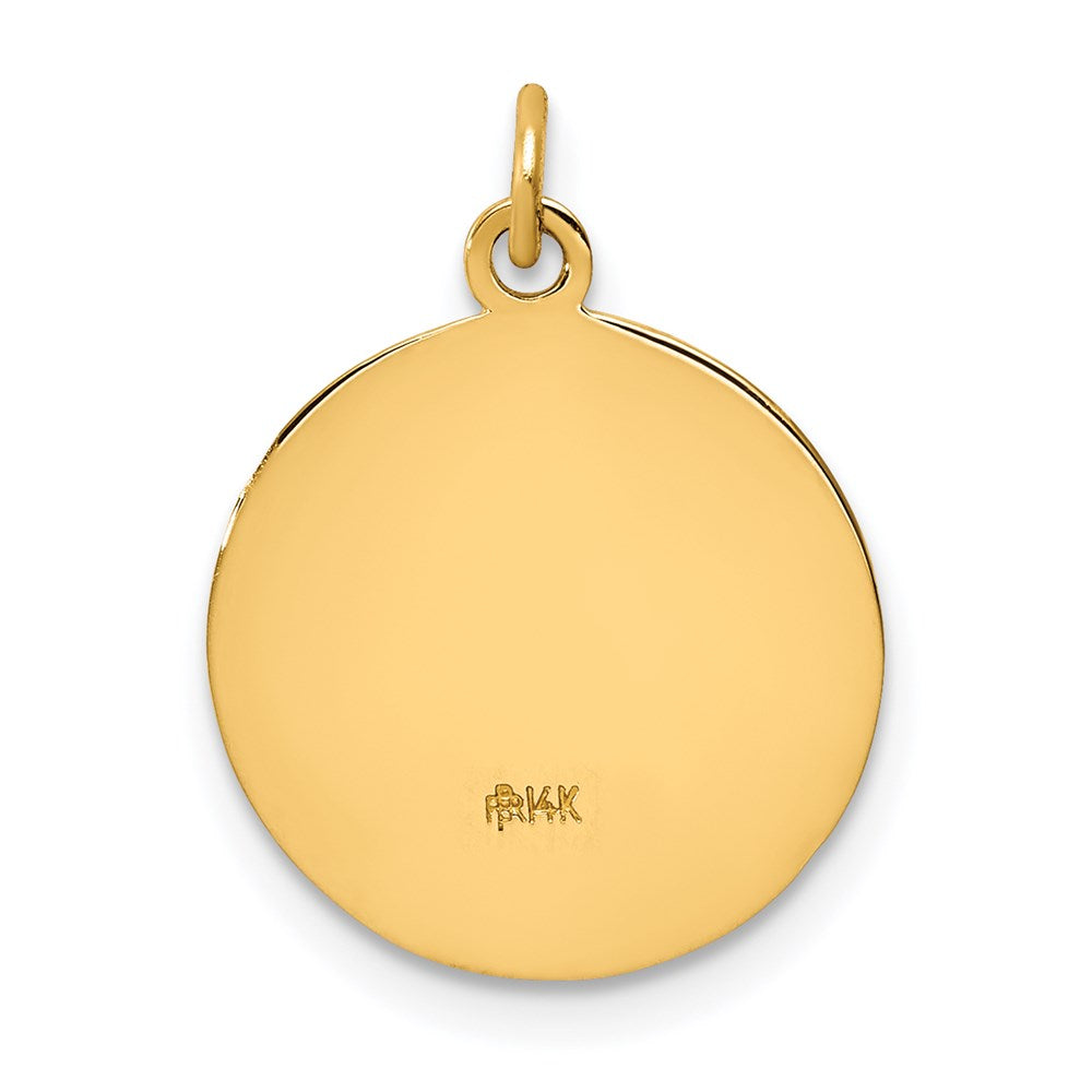 FJC Finejewelers 14 kt Yellow Gold Jesus, Mary, Joseph Medal Charm 20 x 15 mm