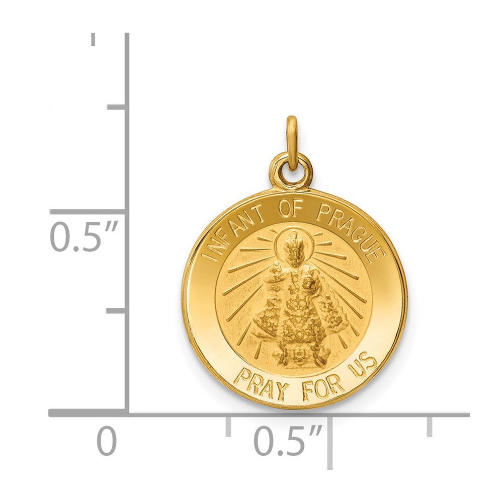 FJC Finejewelers 14 kt Yellow Gold Infant of Prague Medal Charm 19 x 15 mm