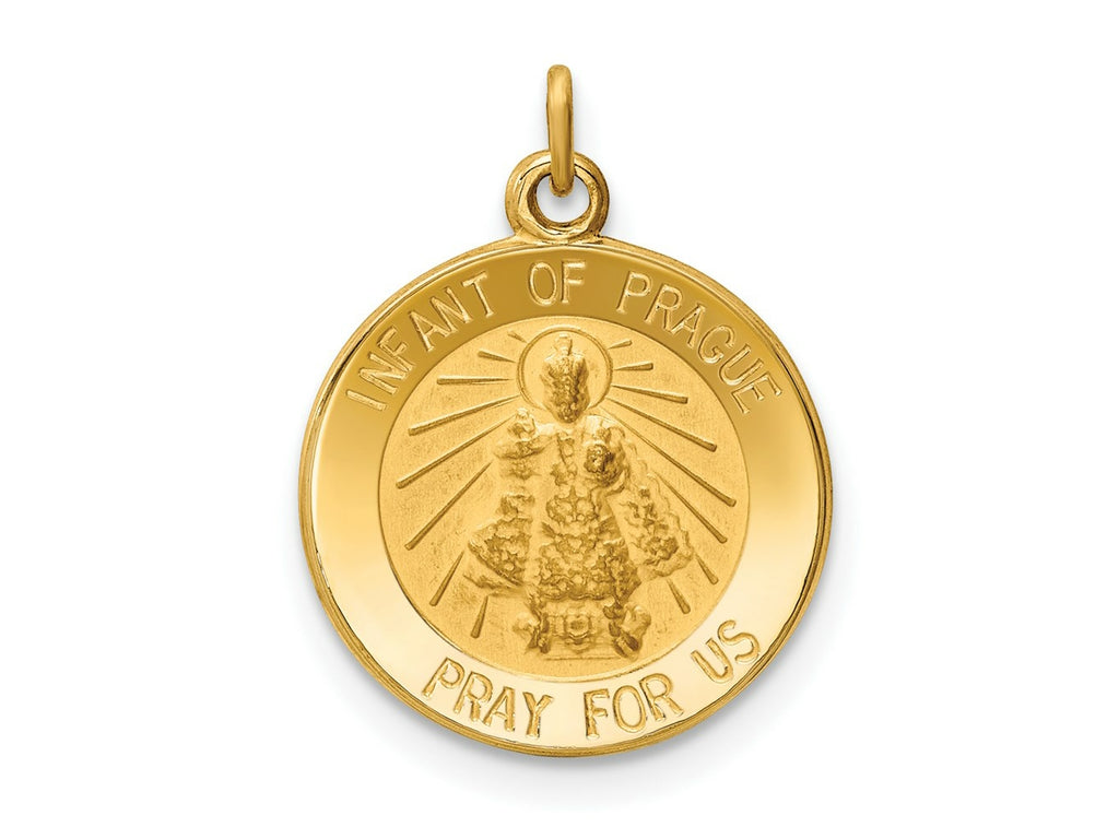 FJC Finejewelers 14 kt Yellow Gold Infant of Prague Medal Charm 19 x 15 mm